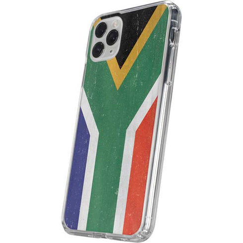 South Africa Flag Distressed iPhone 11 Pro Clear Case
